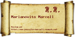 Marianovits Marcell névjegykártya