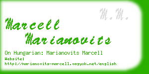 marcell marianovits business card